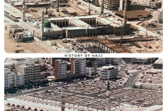 Photographs depicting the initial phases of the expansion of Masjid-e-Nabwi in Madinah during the reign of King Fahd. The project commenced in 1985 and concluded in 1992.